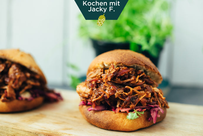 Einfacher Jackfruit Burger mit Cole Slaw | Vegane Vibes