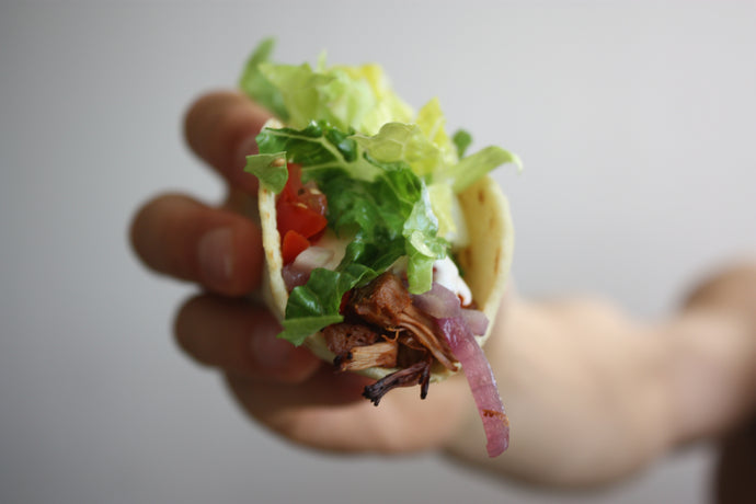 Scharfe Pulled Jackfruit Tacos